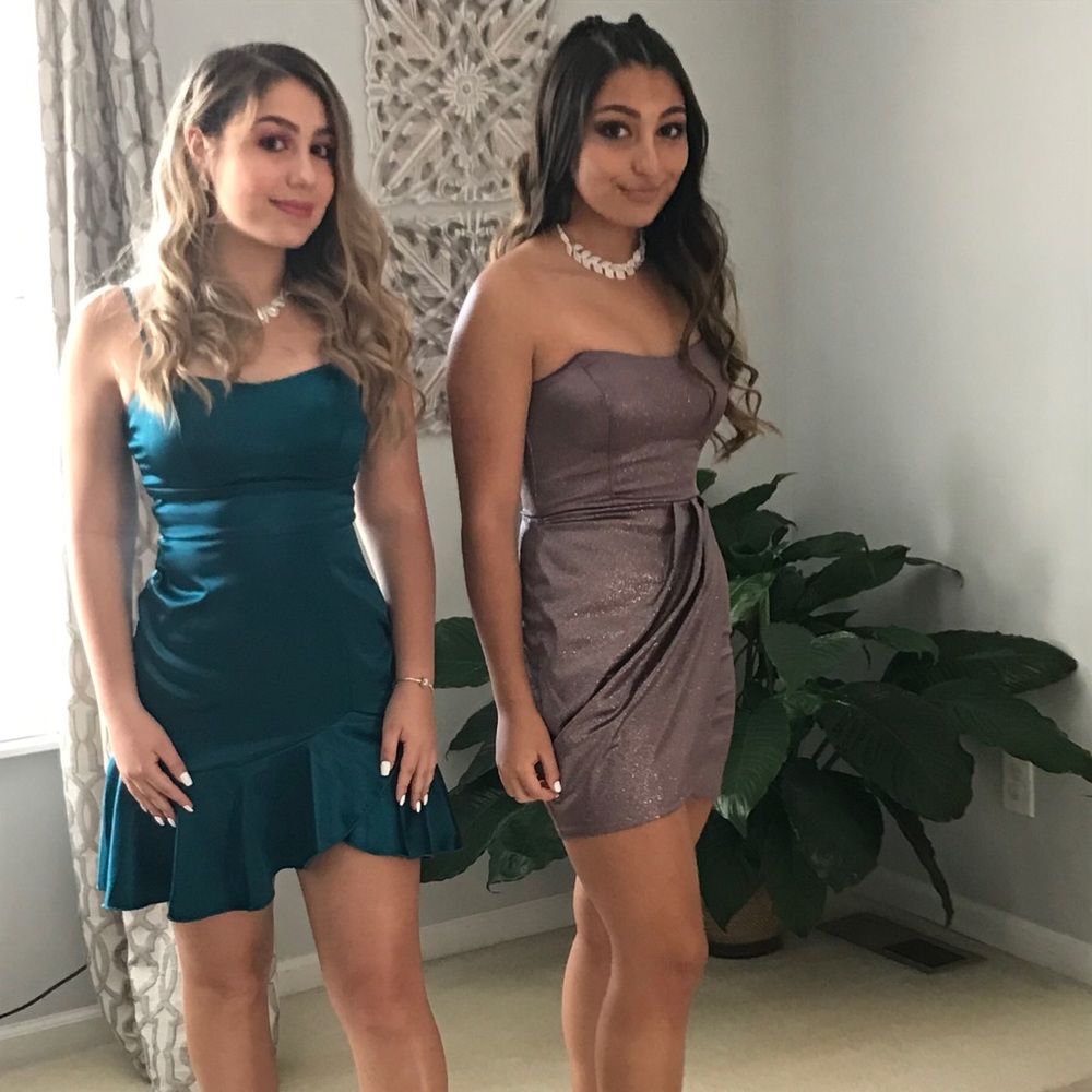 Turquoise prom or homecoming dress